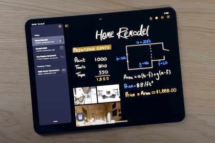 Math Notes on an iPad using iPadOS