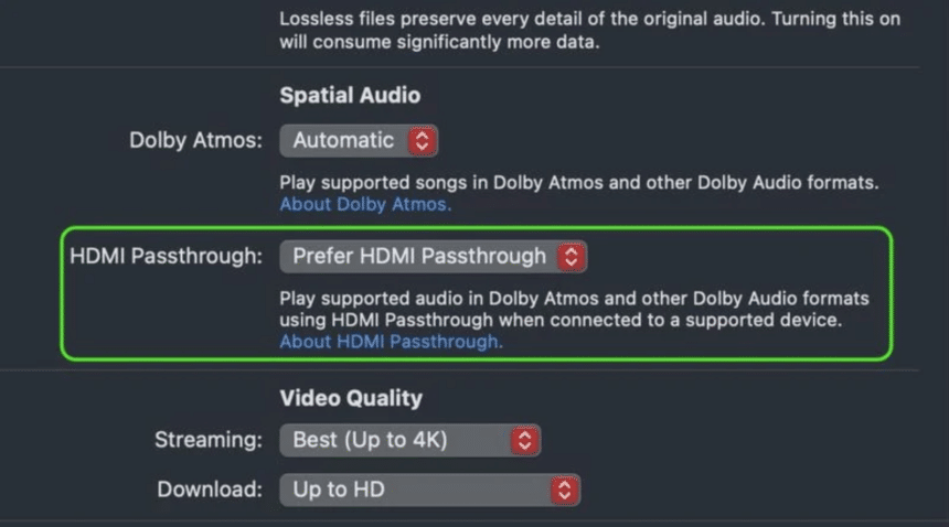 dolby atmos hdmi passthrough