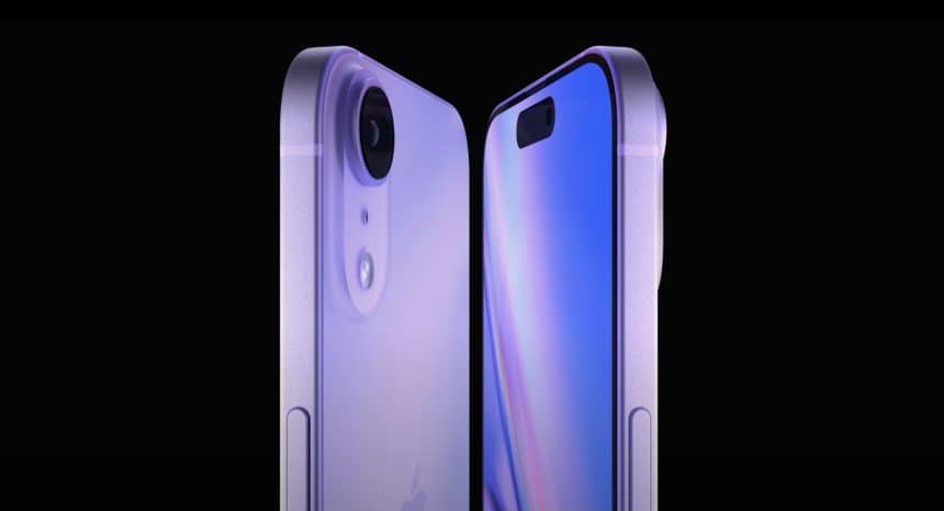 Side view of two iPhone 17 models.