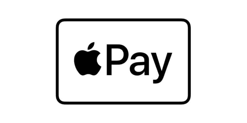 Apple Pay logo with text and Apple icon.