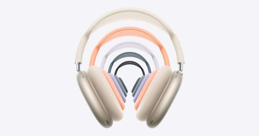 AirPods Max in multiple colors.