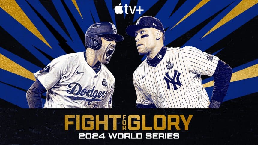Two baseball players from the Dodgers and Yankees face off in Apple TV+’s Fight for Glory.