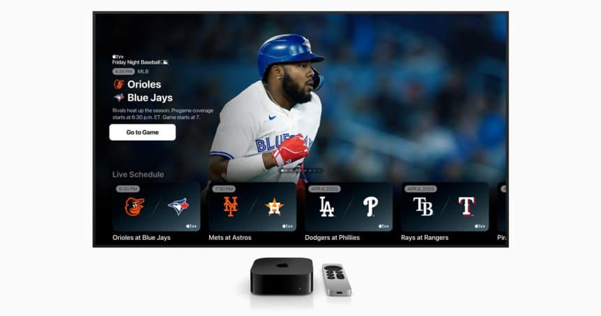 Apple TV+ streaming MLB Friday Night Baseball with live game schedule.