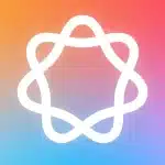 Apple Intelligence logo on a colourful gradient background.