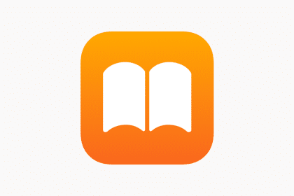Apple Books app icon with an open book symbol.