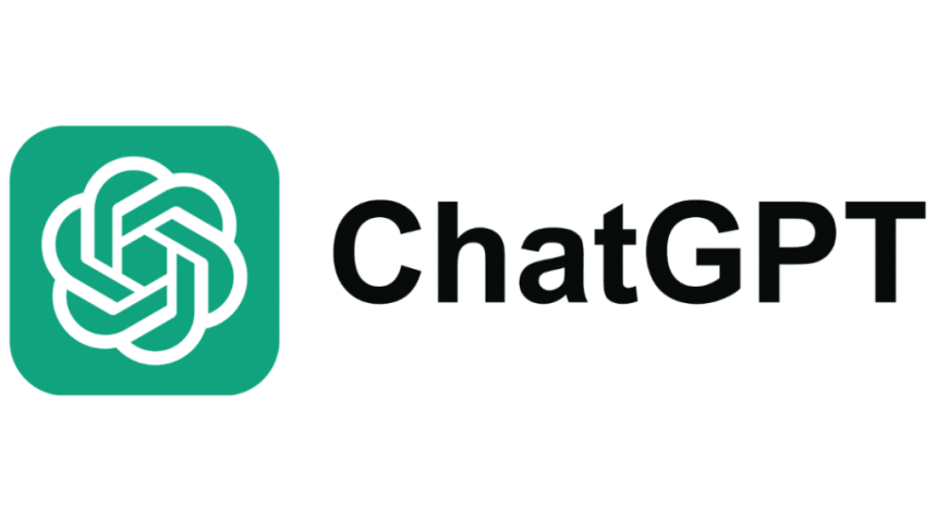 ChatGPT logo with text.