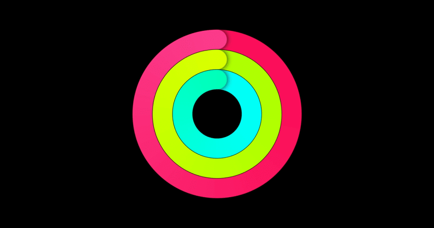 Apple Watch activity rings graphic.