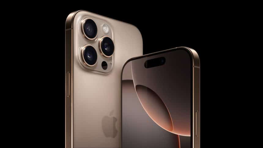 Front and back view of the iPhone 16 Pro.