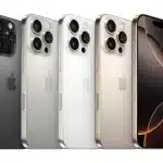 Four iPhone models in different colors.