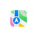 Apple Maps icon showing a colourful map with a blue location arrow.