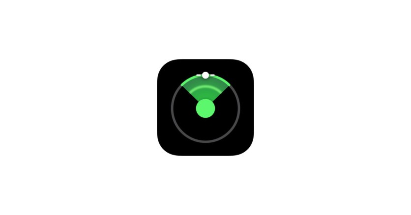Apple’s Project Eagle icon with green radar on a black background.