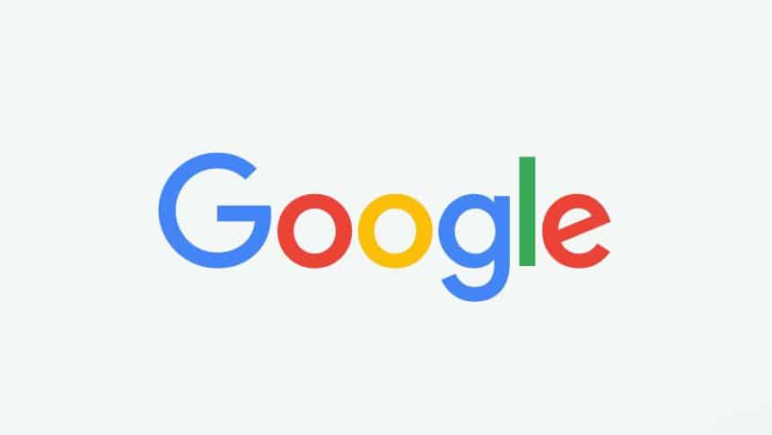 Google logo on a light background.