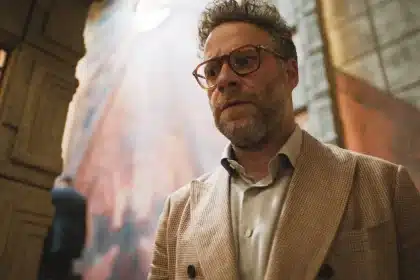 Seth Rogen in a scene from the Apple TV+ series The Studio.