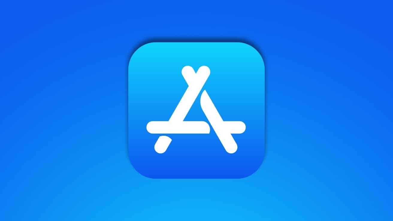 App Store icon on a blue background.