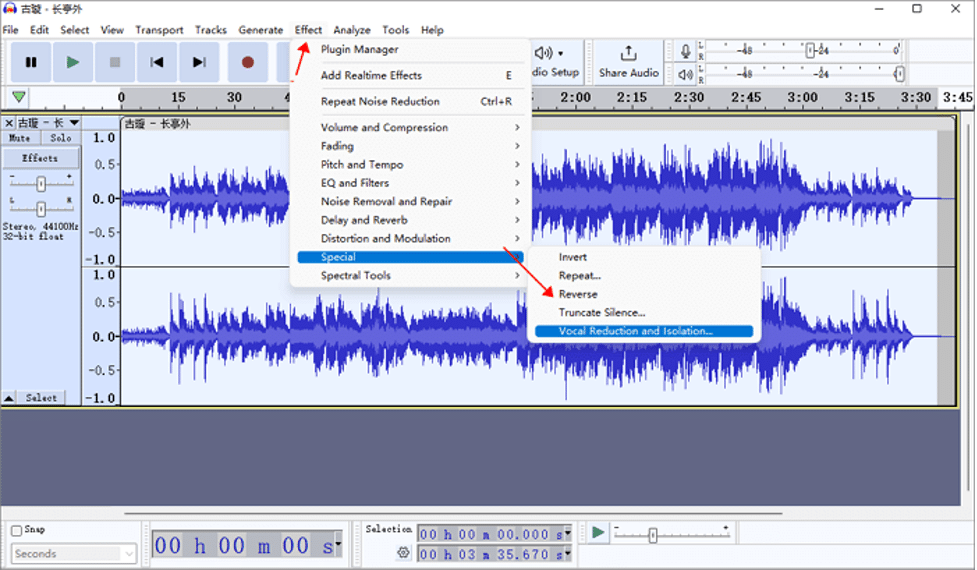 vocal reduction and isolation