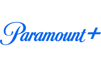 Paramount+ streaming service logo in blue text.