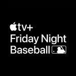 Apple TV+ Friday Night Baseball logo on black background