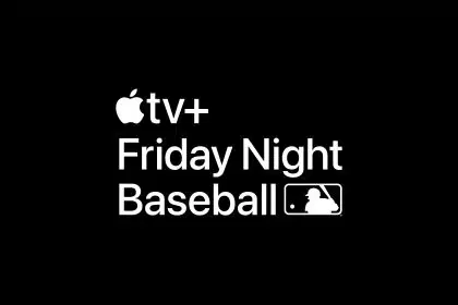 Apple TV+ Friday Night Baseball logo on black background