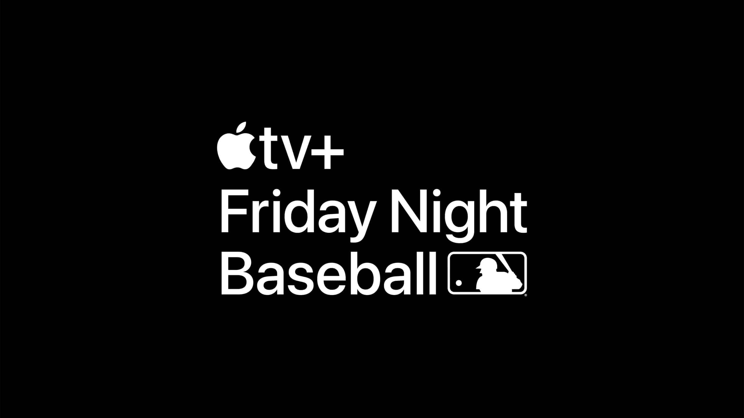 Apple TV+ Friday Night Baseball logo on black background