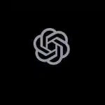 ChatGPT logo on a black background