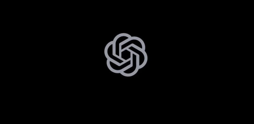 ChatGPT logo on a black background