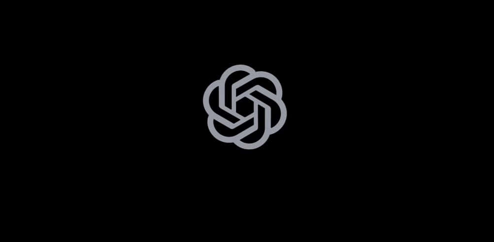 ChatGPT logo on a black background