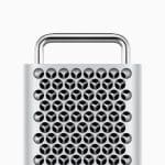 Close-up of Apple’s Mac Pro cheese grater design.