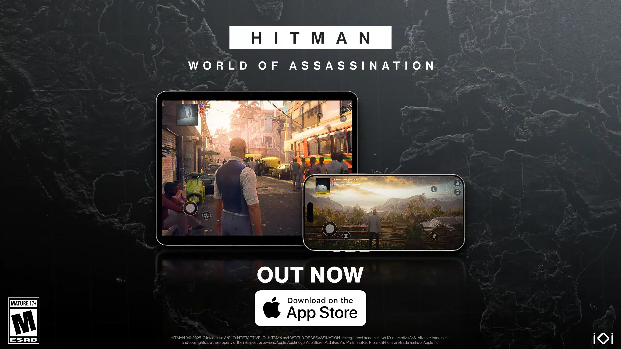 Hitman World of Assassination game on iPhone and iPad.