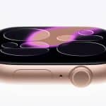 Apple Watch Series 11 close-up showing its sleek display and digital crown.