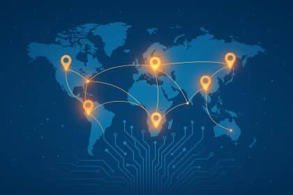 Global map highlighting emerging tech hubs and innovation centers for future tech talent growth