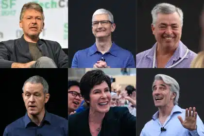 Apple’s executive team including Tim Cook and other senior leaders.