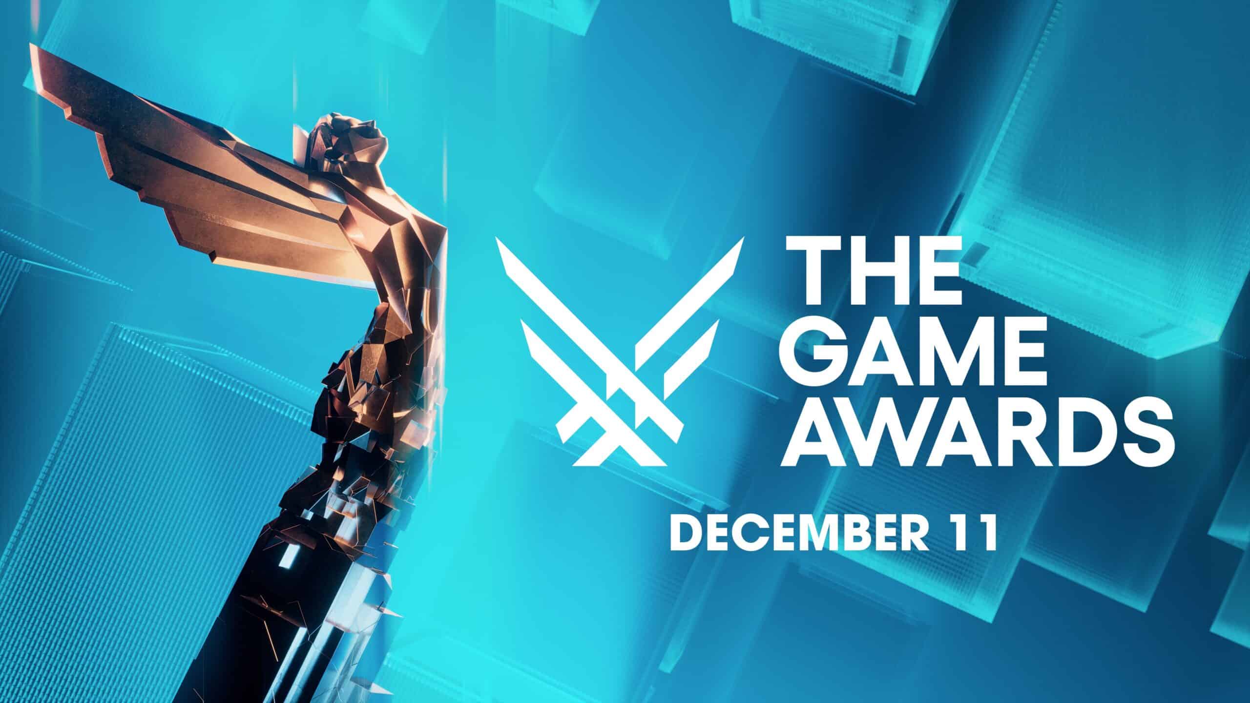 The Game Awards trophy with event date December 11 on a blue background.