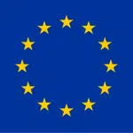 European Union flag with twelve gold stars on a blue background.