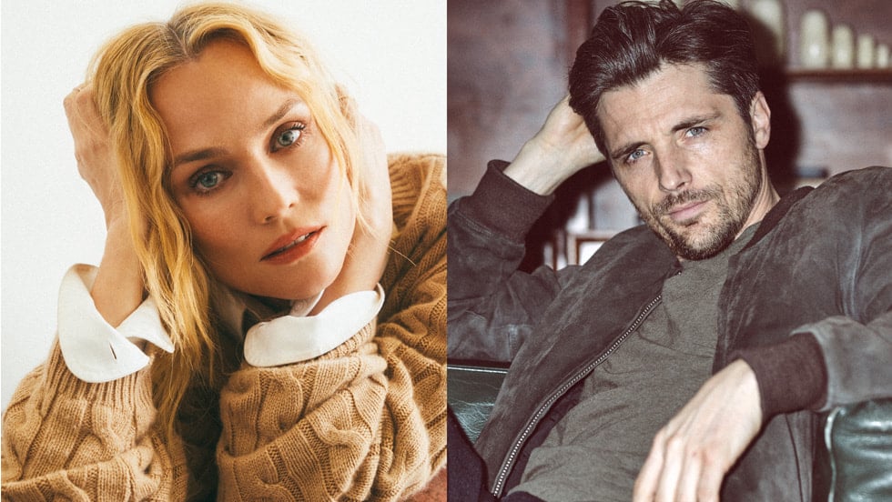 Diane Kruger and Raphaël Personnaz, stars of the Apple TV thriller La Décision.