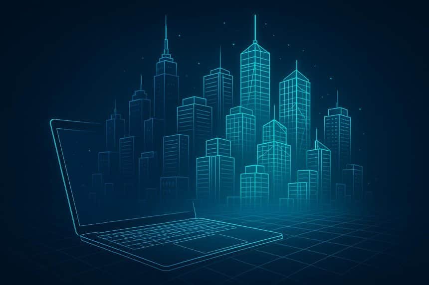 Digital twin technology concept with virtual models powering real-world industry and innovation