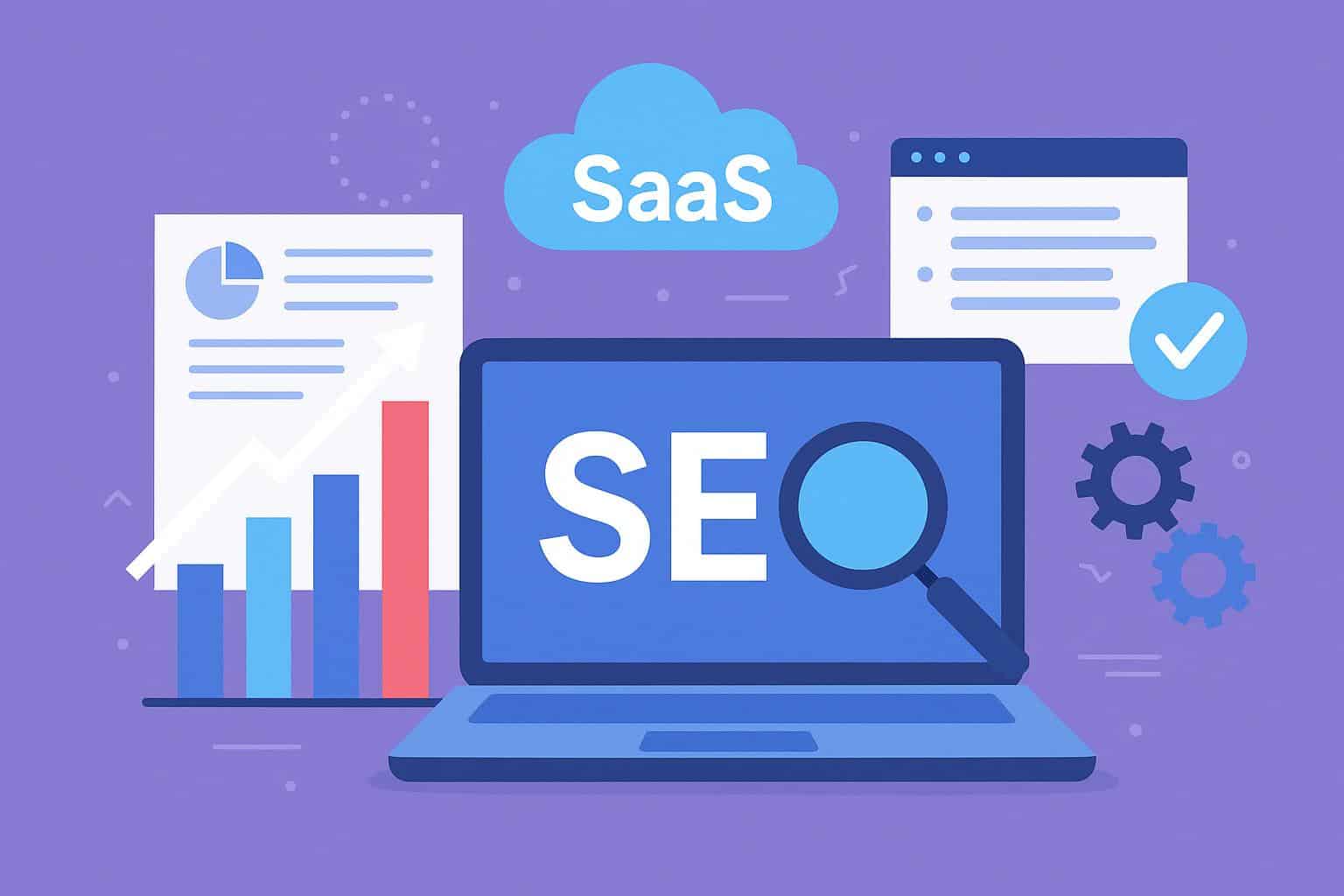 SaaS SEO consulting agency selection process with digital growth and scalable strategy visuals
