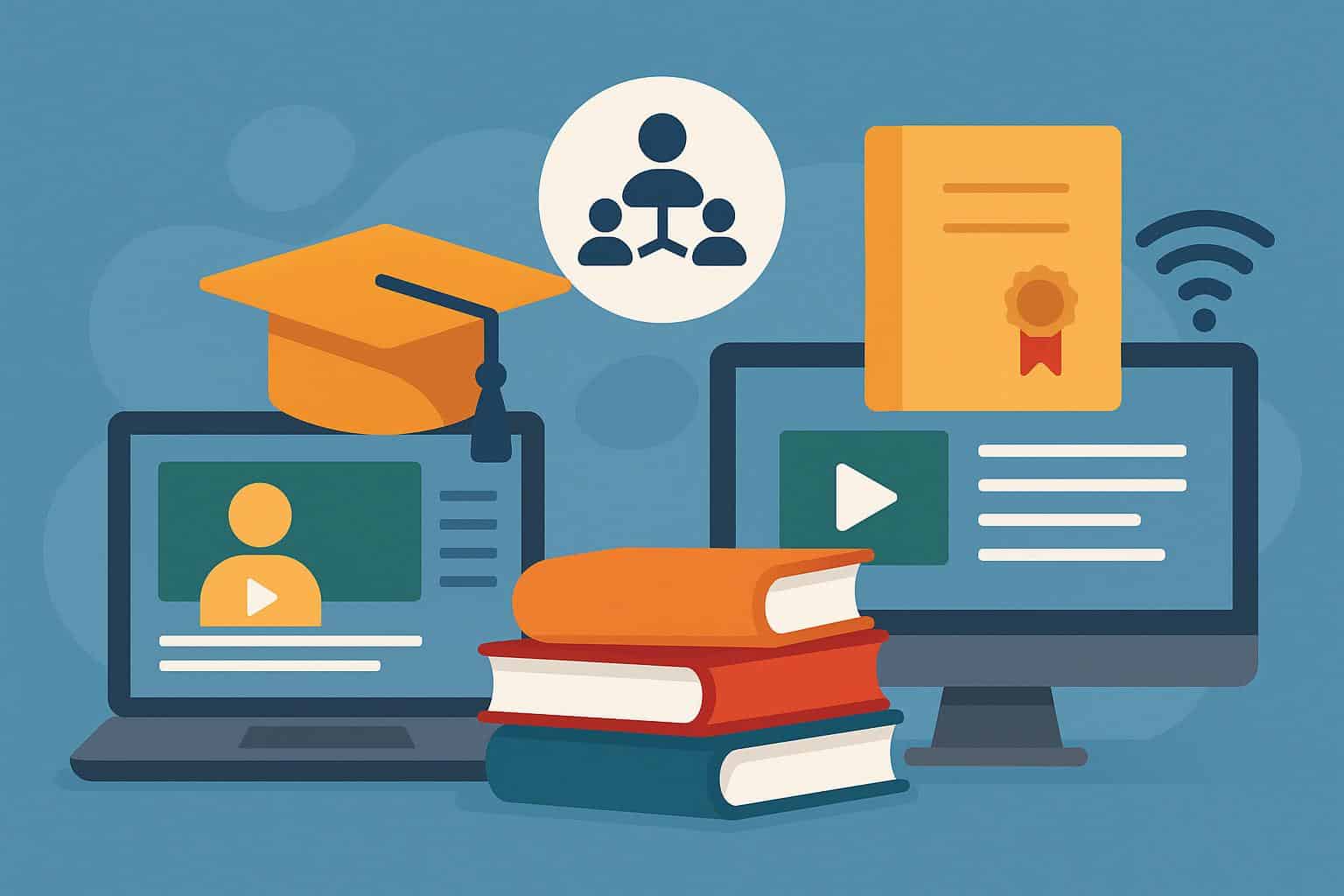 Online learning platform with association logos showcasing scalable member education tools