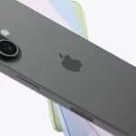Back view of a black iPhone with dual cameras.