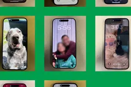Several recovered iPhones displayed with different lock screen photos.