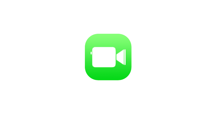 FaceTime app icon with a green background and white video camera symbol.