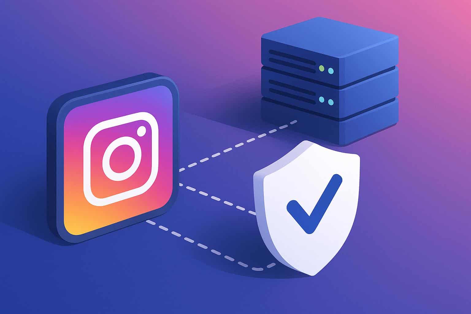 Instagram proxy dashboard with analytics charts and secure network icons for best proxy services