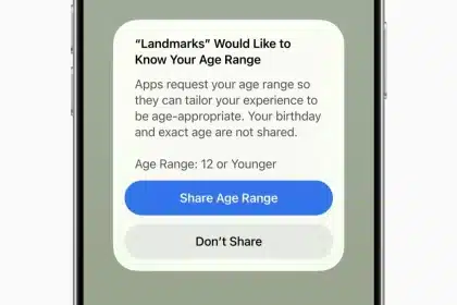 iPhone screen asking to share an age range for an app.