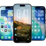 Several iPhones displaying different iOS 26.2 home and lock screens.