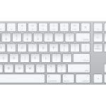 Apple Magic Keyboard with numeric keypad on a white background.