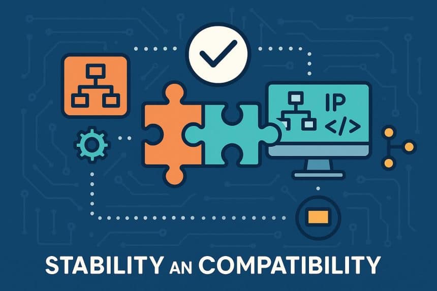 Reliable network connection illustrating stable protocols and seamless compatibility in technology