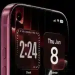 iPhone 18 Pro concept showing a small corner camera cutout.