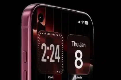 iPhone 18 Pro concept showing a small corner camera cutout.