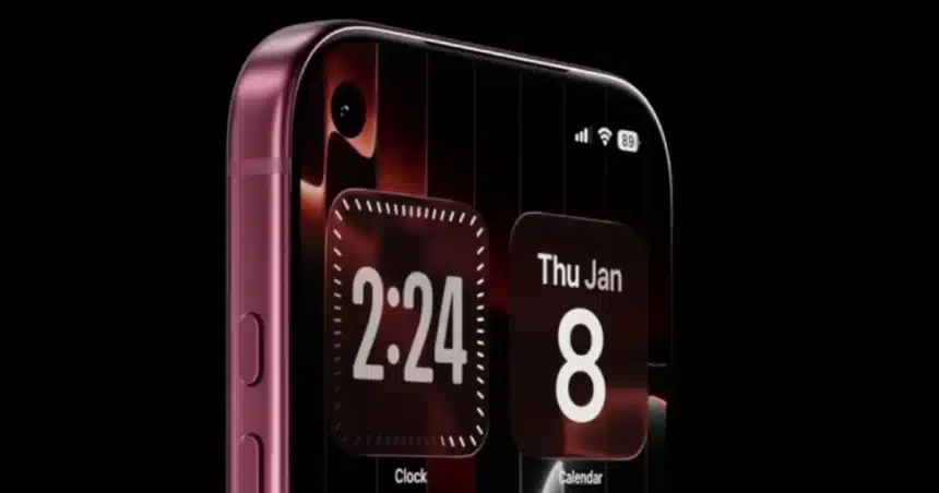 iPhone 18 Pro concept showing a small corner camera cutout.