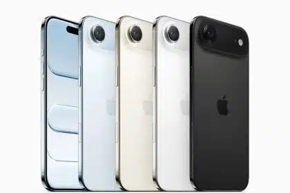 Apple iPhone Air models shown in multiple colours.