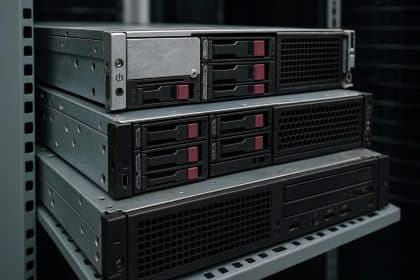 Used servers in a data center prepared for resale, highlighting offloading considerations